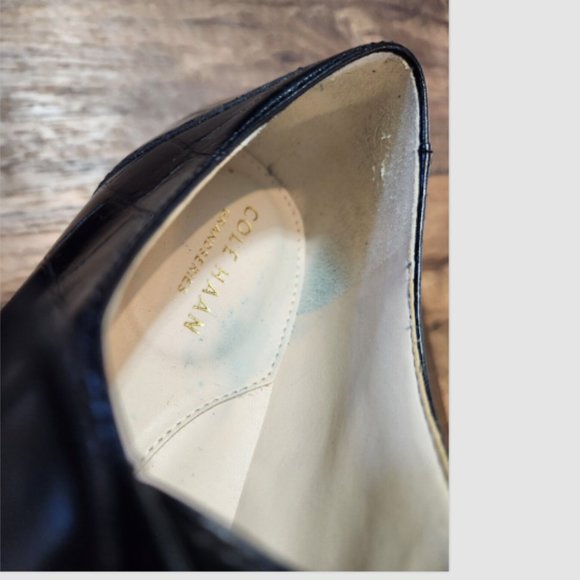 Cole Haan Grand Series 360 Oxford Croc Embossed Leather Shoes - Picture 12 of 16